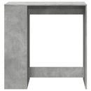 barbord med stativer 101x40x103,5 cm konstrueret træ betongrå