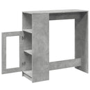 barbord med stativer 101x40x103,5 cm konstrueret træ betongrå