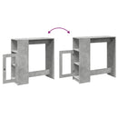 barbord med stativer 101x40x103,5 cm konstrueret træ betongrå