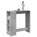 barbord med stativer 101x40x103,5 cm konstrueret træ betongrå