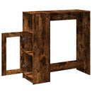 barbord med stativer 101x40x103,5 cm konstrueret træ røget eg