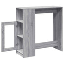 barbord med stativer 101x40x103,5 cm konstrueret træ