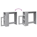 barbord med stativer 101x40x103,5 cm konstrueret træ