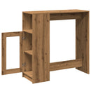 barbord m. stativer 101x40x103,5 cm konstrueret træ egetræslook