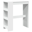 barbord med stativer 90x40x103,5 cm konstrueret træ hvid