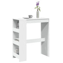 barbord med stativer 90x40x103,5 cm konstrueret træ hvid