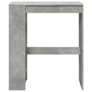 barbord med stativer 90x40x103,5 cm konstrueret træ betongrå