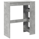 barbord med stativer 90x40x103,5 cm konstrueret træ betongrå