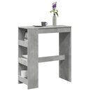 barbord med stativer 90x40x103,5 cm konstrueret træ betongrå