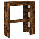 barbord med stativer 90x40x103,5 cm konstrueret træ røget eg