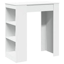 barbord med stativer 95x47x103,5 cm konstrueret træ hvid