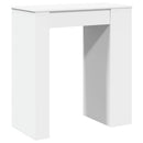 barbord med stativer 95x47x103,5 cm konstrueret træ hvid