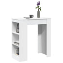 barbord med stativer 95x47x103,5 cm konstrueret træ hvid
