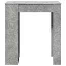 barbord med stativer 95x47x103,5 cm konstrueret træ betongrå