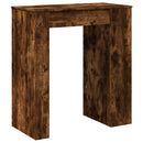 barbord med stativer 95x47x103,5 cm konstrueret træ røget eg