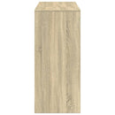 barbord med hylde 124x46x103,5 cm konstrueret træ sonoma-eg