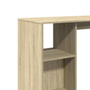 barbord med hylde 124x46x103,5 cm konstrueret træ sonoma-eg