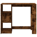 barbord m. hylde 124x46x103,5 cm konstrueret træ røget eg