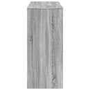 barbord m. hylde 124x46x103,5 cm konstrueret træ grå sonoma-eg