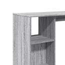 barbord m. hylde 124x46x103,5 cm konstrueret træ grå sonoma-eg