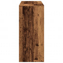 barbord med hylde 124x46x103,5 cm konstrueret træ gammelt træ