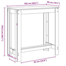 barbord 102x50x103,5 cm konstrueret træ hvid