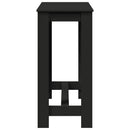 barbord 102x50x103,5 cm konstrueret træ sort
