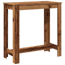 barbord 102x50x103,5 cm konstrueret træ gammelt trælook
