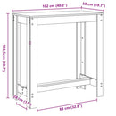 barbord 102x50x103,5 cm konstrueret træ gammelt trælook