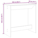 barbord 102x50x103,5 cm konstrueret træ grå sonoma-eg