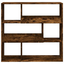 bogreol/rumdeler 100x33x94,5 cm røget egetræsfarve