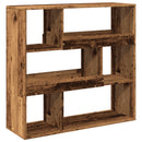 bogreol/rumdeler 100x33x94,5 cm gammelt trælook