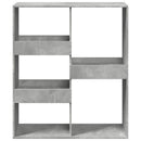 bogreol/rumdeler 100x33x115 cm betongrå
