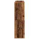 bogreol/rumdeler 100x33x115 cm gammelt trælook