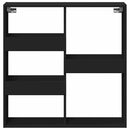 vægskab 80x15x80 cm konstrueret træ sort