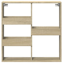 vægskab 80x15x80 cm konstrueret træ sonoma-eg