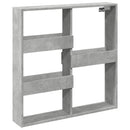 vægskab 80x15x80 cm konstrueret træ betongrå