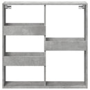 vægskab 80x15x80 cm konstrueret træ betongrå