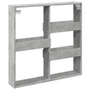 vægskab 80x15x80 cm konstrueret træ betongrå