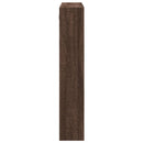 vægskab 80x15x80 cm konstrueret træ brun egetræsfarve