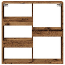 vægskab 80x15x80 cm konstrueret træ gammelt træ-look