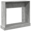 forsats til pejs 100x30x87,5 cm konstrueret træ betongrå