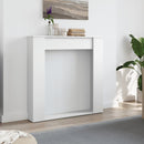 forsats til pejs 100x20x100 cm konstrueret træ hvid