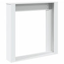 forsats til pejs 100x20x100 cm konstrueret træ hvid