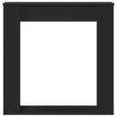 forsats til pejs 100x20x100 cm konstrueret træ sort