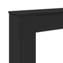 forsats til pejs 100x20x100 cm konstrueret træ sort