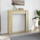 forsats til pejs 100x20x100 cm konstrueret træ sonoma-eg
