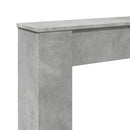 forsats til pejs 100x20x100 cm konstrueret træ betongrå