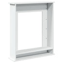 forsats til pejs 75x20x87,5 cm konstrueret træ hvid