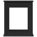 forsats til pejs 75x20x87,5 cm konstrueret træ sort